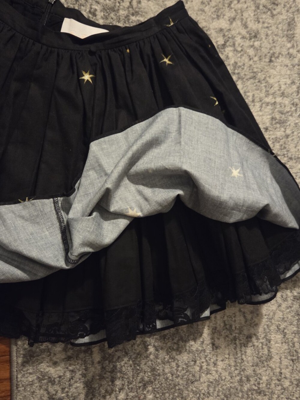 Selkie Kiera cotton star print skirt with bustles EUC - Picture 2 of 5